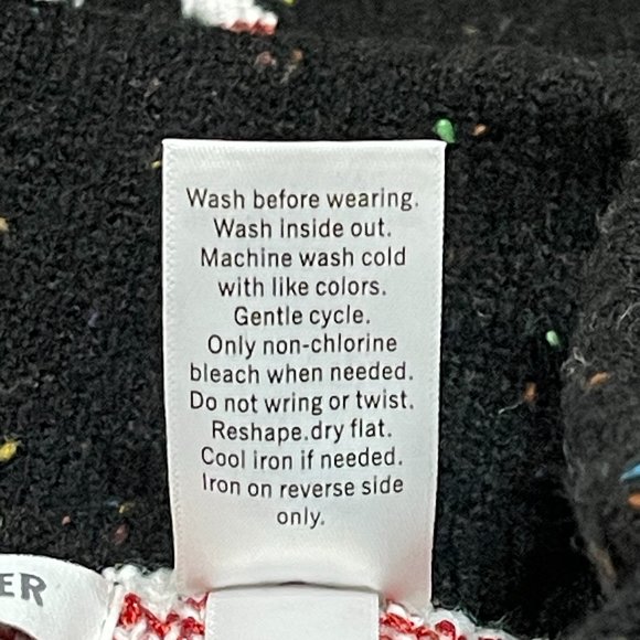 Candy Cane Heart Skirt Medium Black Celebrate Together NWT New Christmas Holiday - Picture 6 of 6